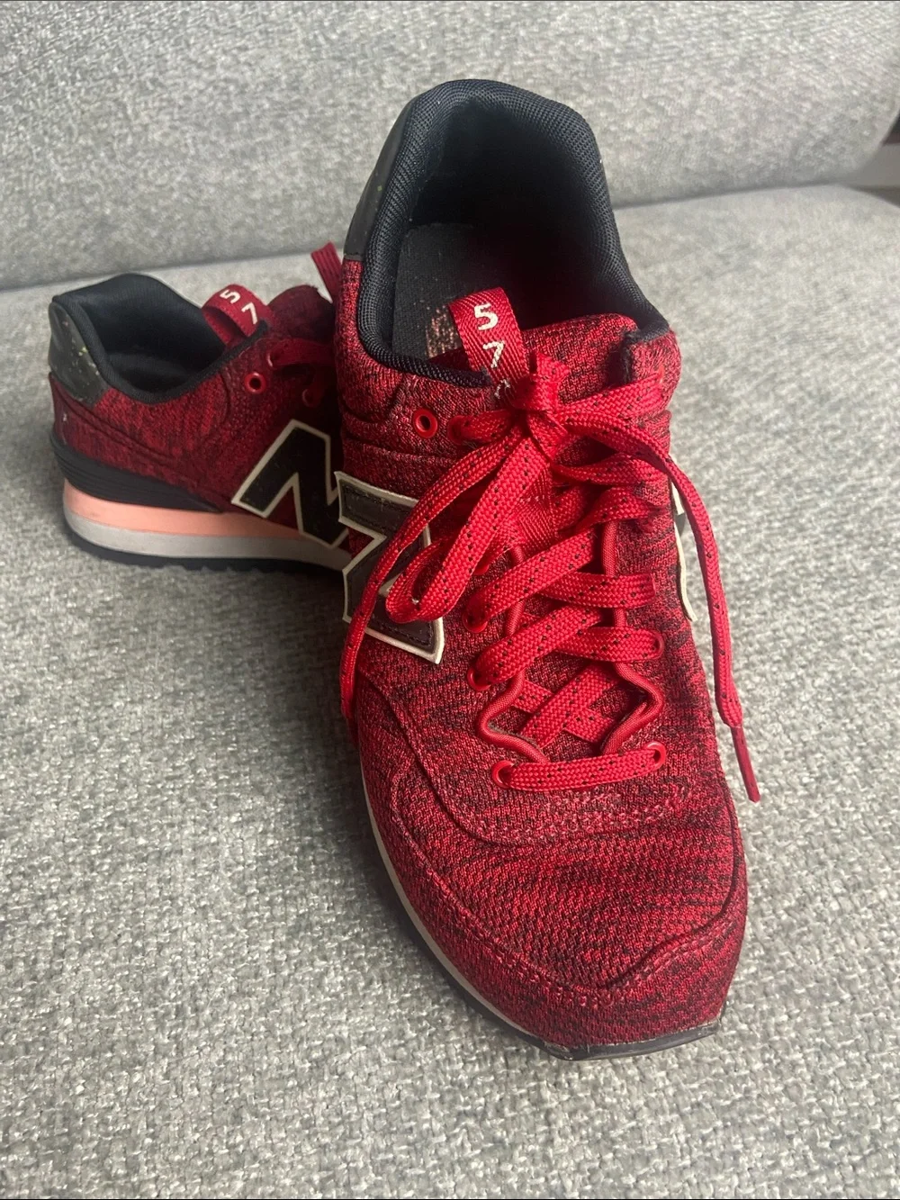 New Balance Red and Black Women's Athletic Shoes size 6.5